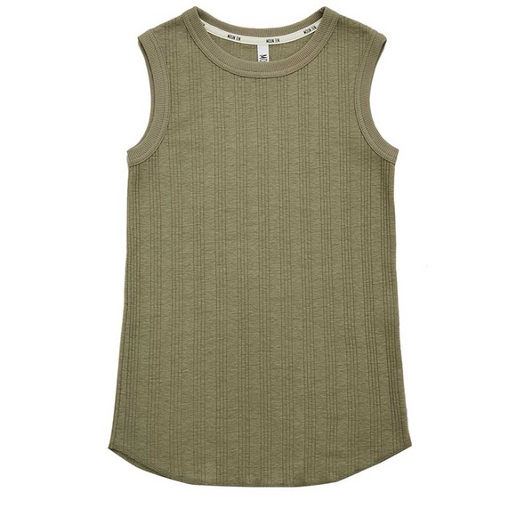 {MOUN TEN} Vintage Rib Tank Top Slub Rib - Kid’s Sz L - Picture 2 of 12